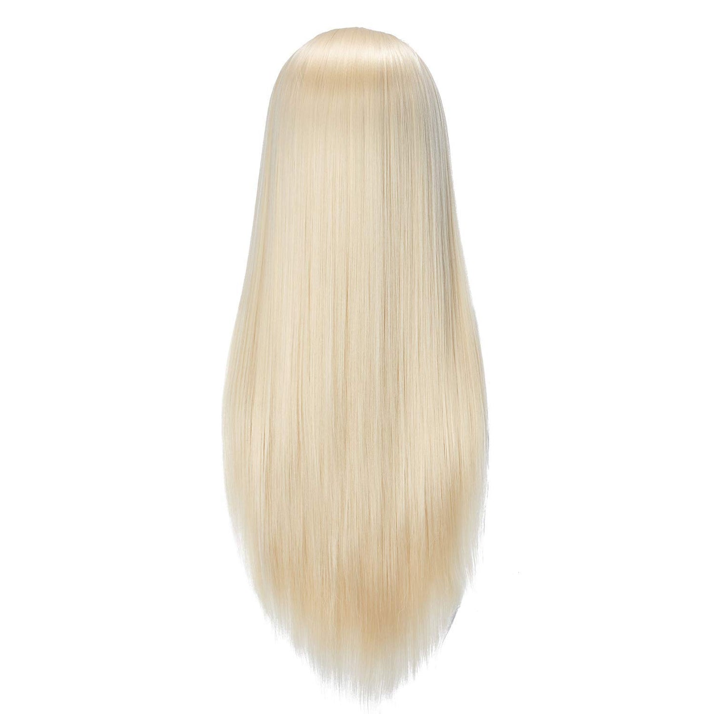 Hairlink 26-28'' Mannequin Head Synthetic Fiber Hair Styling Training Head Dolls for Cosmetology Manikin Maniquins Practice Head with Stand (6611W61320)