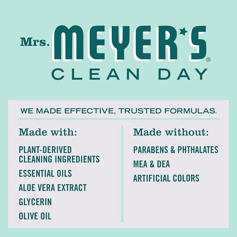 MRS. MEYER'S CLEAN DAY Hand Soap, Limited Edition Mint, 12.5 fl. oz - Pack of 3
