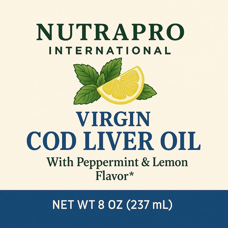 High Vitamin Butter Oil, (13 Oz) & Virgin Cod Liver Oil, High in Vitamin D, Omega 3 DHA/EPA (8 Oz; Mild Lemon & Peppermint Flavor)