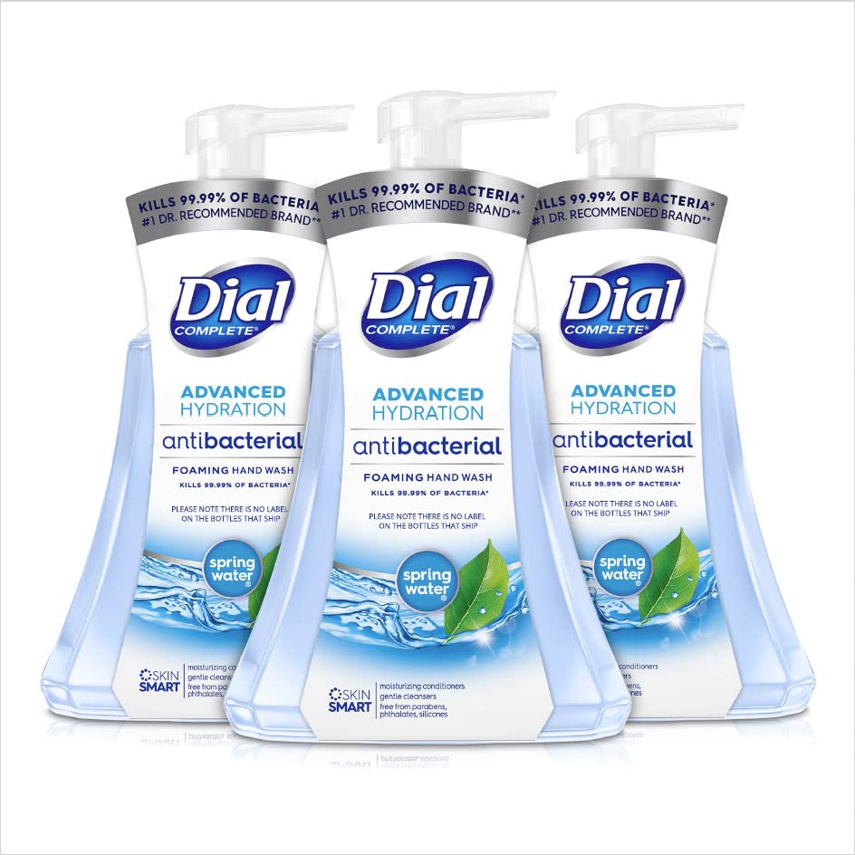 Dial Complete Antibacterial Foaming Hand Wash, Coconut Water/Soothing White Tea, 15 fl oz (Pack of 4)