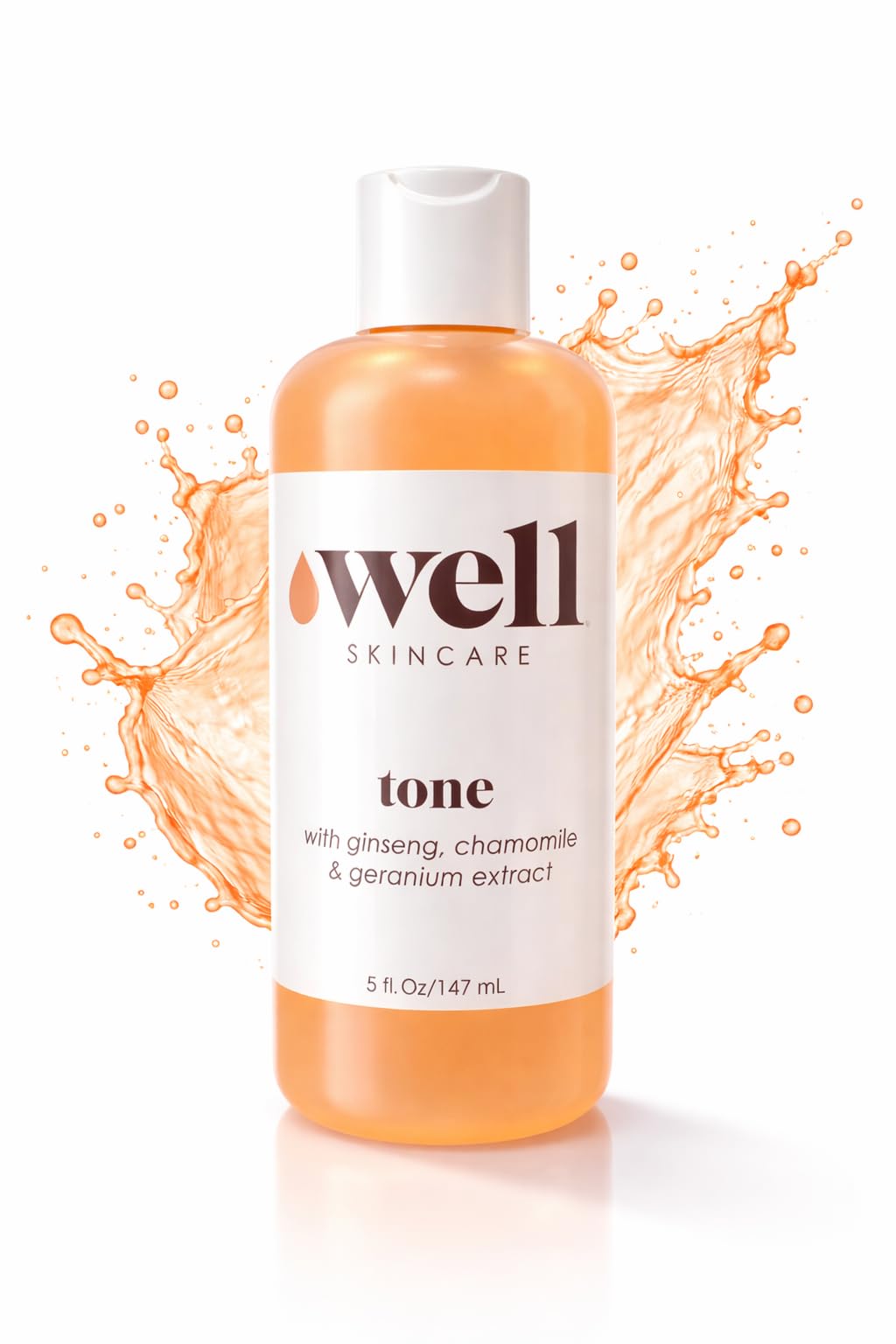 Well Skincare Toner with Ginseng, Chamomile and Geranium Extract, Hydrating and revitalizing, 5 Fl Oz