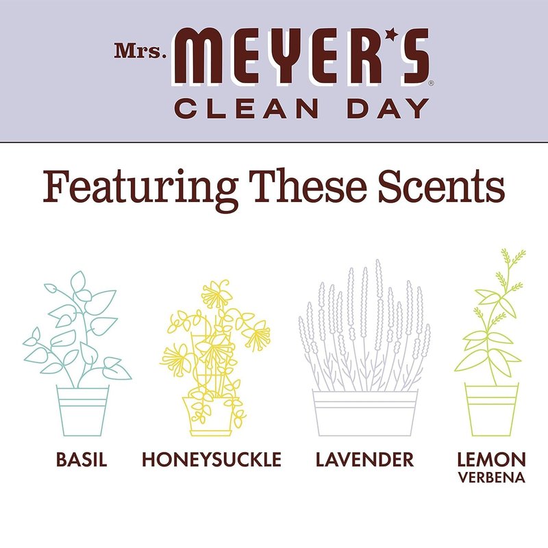 Mrs. Meyer's Clean Day Hand Soap Refill, Lavender, 33 Fl oz (Pack of 2)