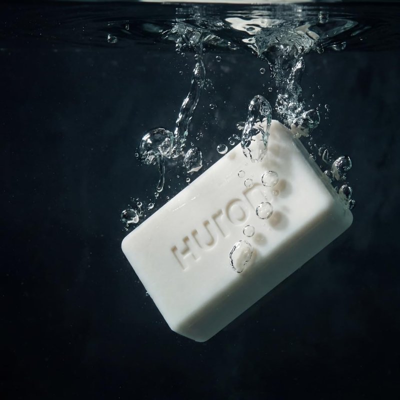 Huron Bar Soap for Men and Women, Hydrating Cleansing Bars with Sea Salt + Driftwood Scent, Moisturizing Shower Soap, Phthalate-Free, Non-Toxic Clean Ingredients for Daily Body Care, 5 oz (Pack of 3)