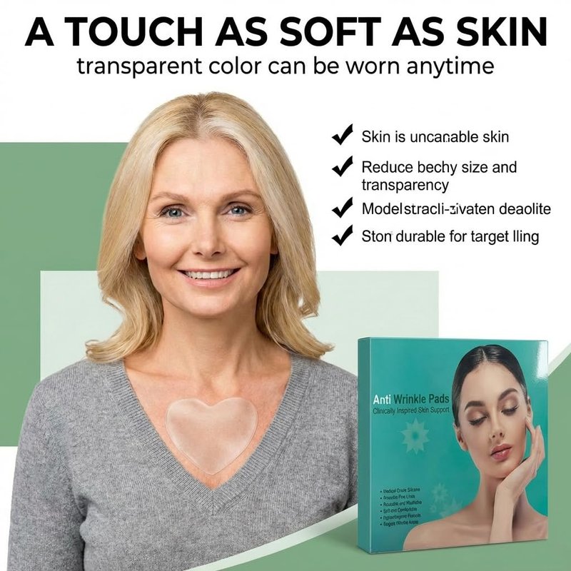 Rhostry Chest Wrinkle Patches – 2 Pack Reusable Silicone Chest Wrinkle Pad for Overnight Skin Smoothing & Firming – Hydrating Décolleté Pads for Side Sleeping Lines – 30 Day Supply