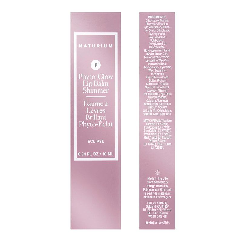 Naturium Phyto-Glow Lip Balm Shimmer | With Plant Squalane Hydrates, Shea & Cupuaçu Butter | 0.34 FL OZ / 10 mL, Eclipse