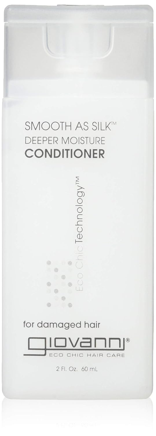 GIOVANNI Smooth As Silk Deeper Moisture Conditioner - Calms Frizz, Adds Moisture, Detangles, Wash & Go, Co Wash, Infused with Natural Botanical Ingredients, Color Safe, Sulfate Free - 8.5 oz (3 Pack)