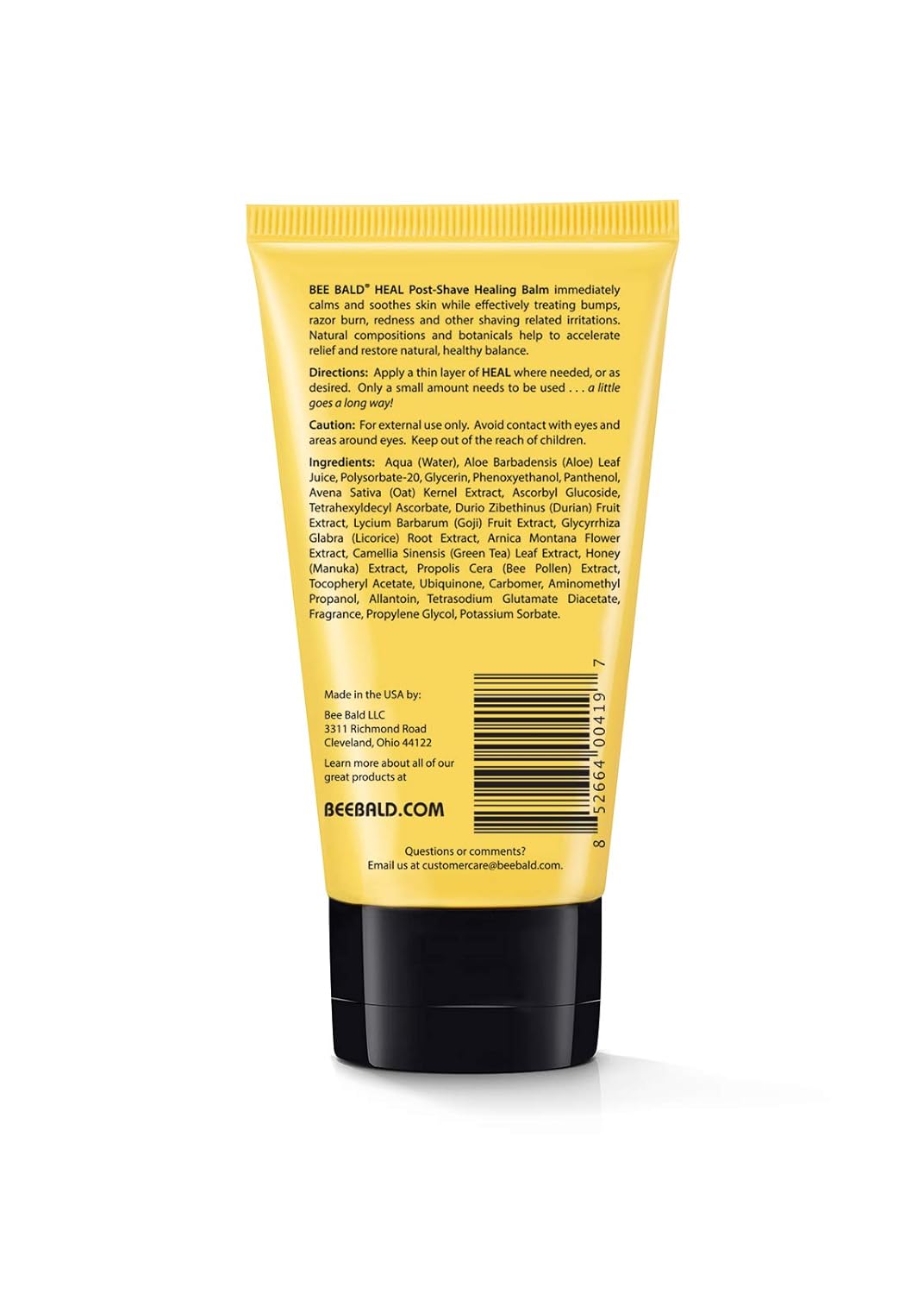 Bee Bald HEAL Aftershave Balm for Men - Soothes Razor Burn & Skin Irritations | 2 Fl Oz