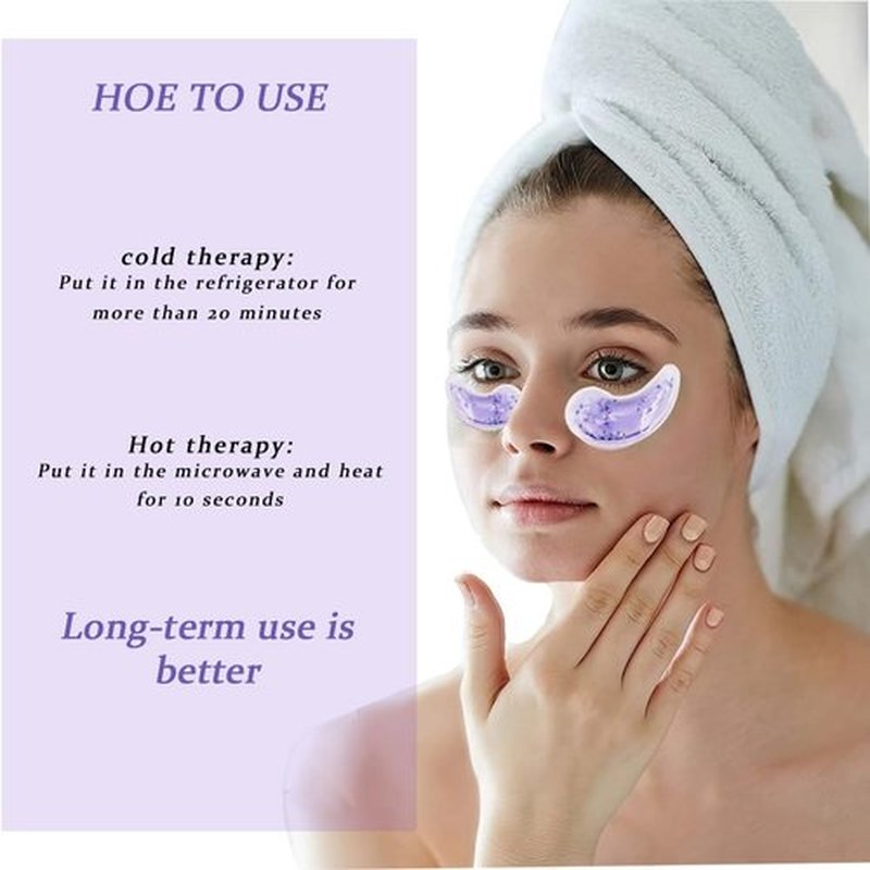 Eye Pad, Gel Eye Pad Cold Eye Mask Hot Cold Compress Reusable Gel Eye Pads Treat Eye Swelling