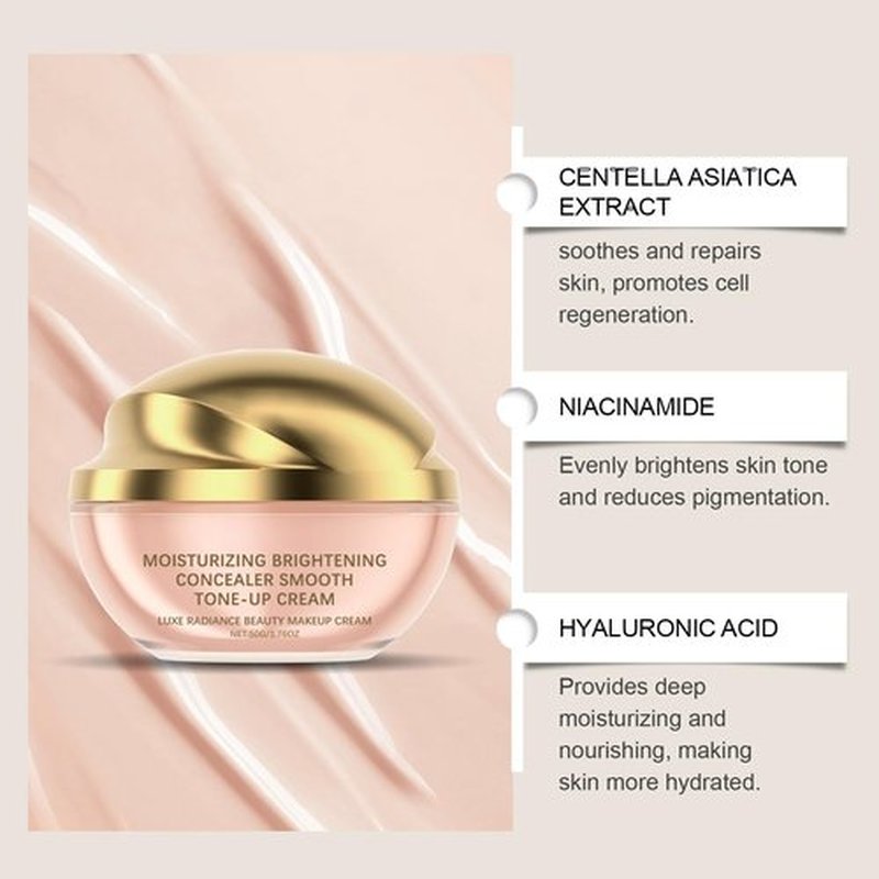 Moisturizing Brightening Concealer Smooth Tone up Cream, Ownawant Makeup Cream, Brightening and Concealer Cream (3)
