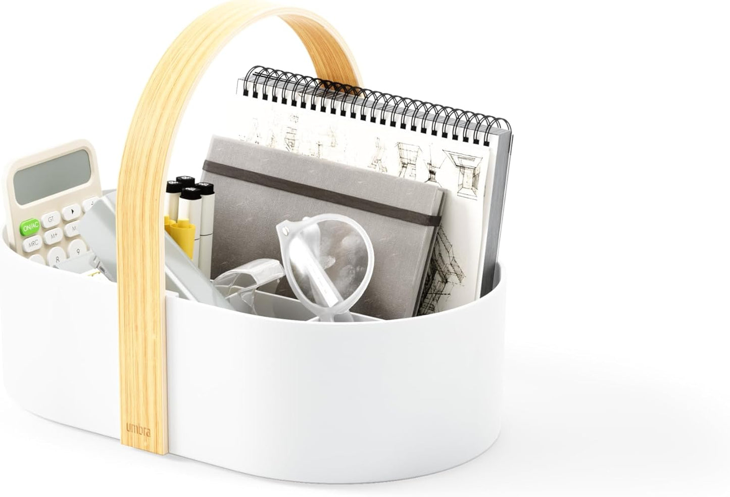 Umbra Bellwood Cosmetic Organizer, (50.2x19.5x19.3cm), White/Natural