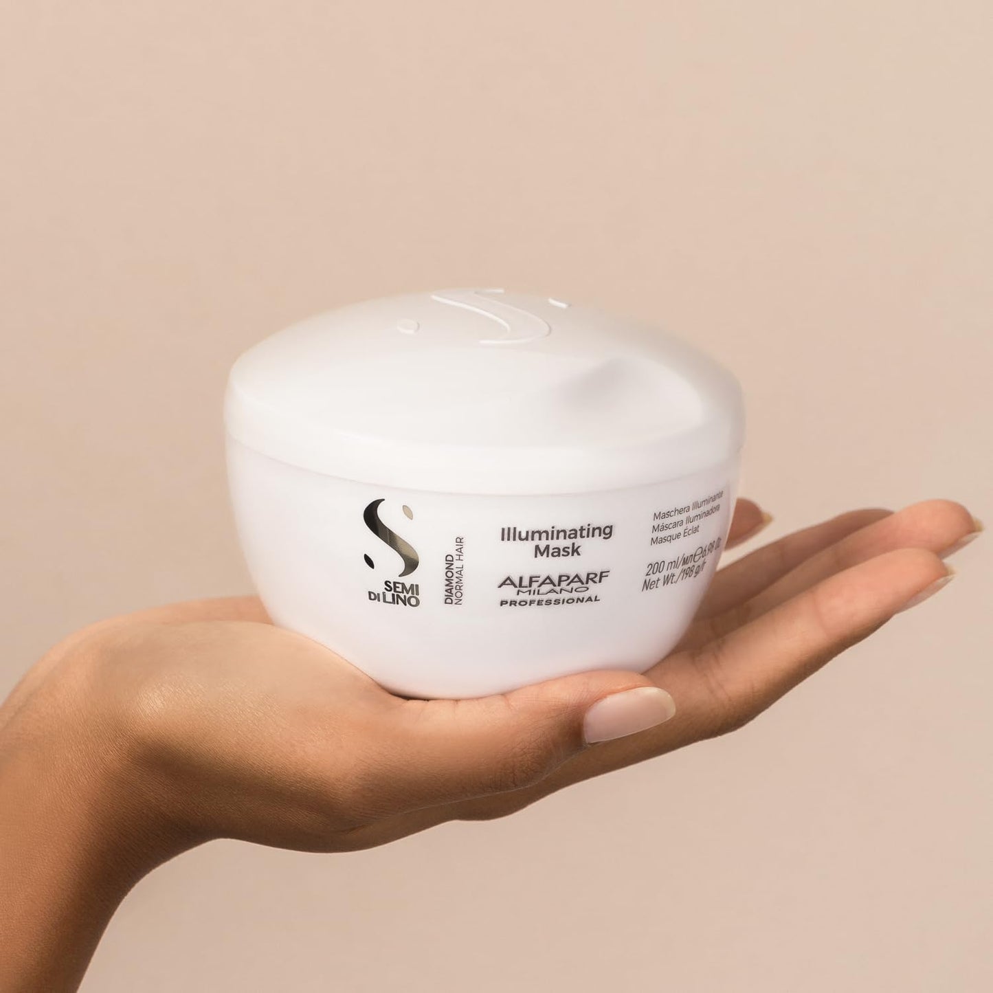 Alfaparf Milano Semi Di Lino Diamond Illuminating Hair Mask - Color Safe Deep Conditioner for Color Treated Hair - Adds Shine and Body - Sulfate, Paraben and Paraffin Free - Professional Salon Quality