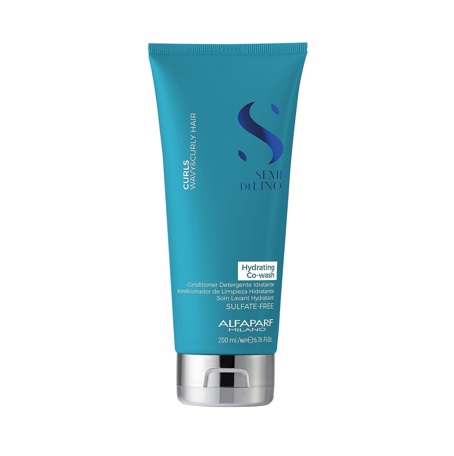 Alfaparf Milano Semi di Lino Hydrating Co-Wash | Foam-Free Curly Hair Conditioner - Shine & Frizz Control, Vegan & Sulfate Free
