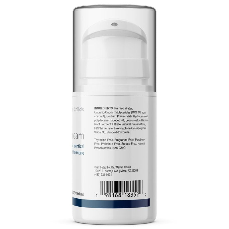 Dr. Westin Childs T2 Cream - T2 Thyroid Support for Women & Men with Bioidentical 3,5 Diiodo-l-thyronine in Lotion Form for Hormone Balance in Hypothyroidism, Hashimoto's, Thyroidectomy & Rai, 60 Ct