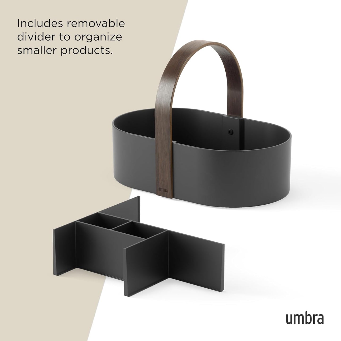 Umbra Bellwood Cosmetic Organizer, (50.2x19.5x19.3cm), White/Natural