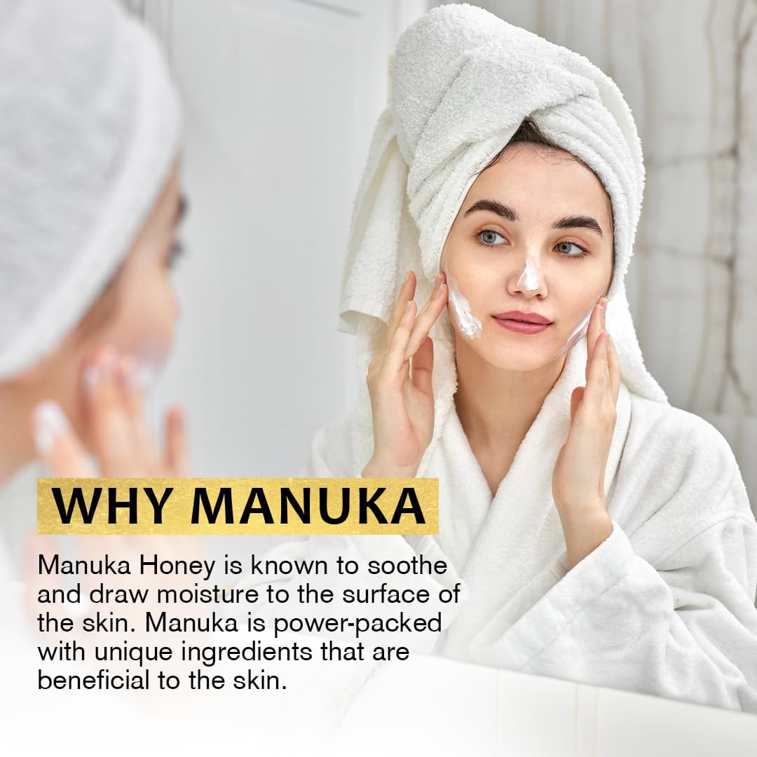 Deluvia Manuka Honey Cream | Hydrating, Soothing for Dry Skin | for Sensitive Skin, Eczema, Psoriasis & Dermatitis - 2 oz Compact Travel Size