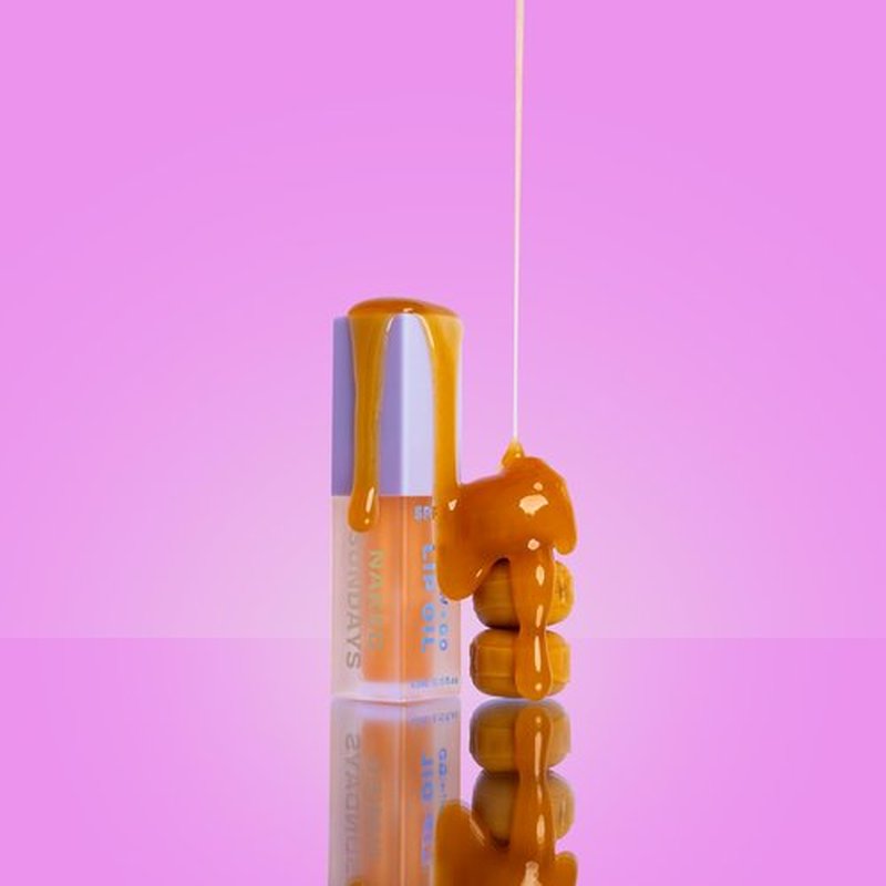 Naked Sundays SPF 50 Glow & Go Lip Oil - SPF Lip Oil, Moisturizes and Protects Lips, 4.5ml in Salted Caramel