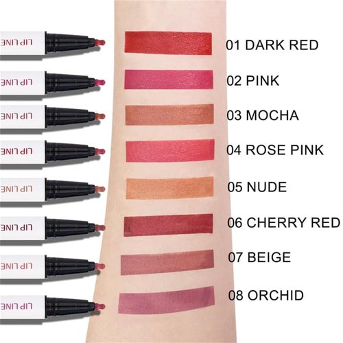 Trmonol Cool Story Longwear Liquid Lip Liner, Cool Story Lip Liner Liquid, Cool Story Lip Liner Stain, Liquid Lip Liner Pen, 2-in-1 Waterproof Lipstick Lip Liner, Matte Liquid Lipstick (Style 2, 1)