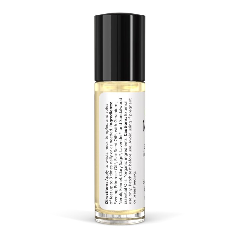 MENO Essential Oil Roll-On for Women | Natural Aromatherapy for Mood, Drive, and Balance with Evening Primrose, Clary Sage, Sandalwood, and Flax Seed