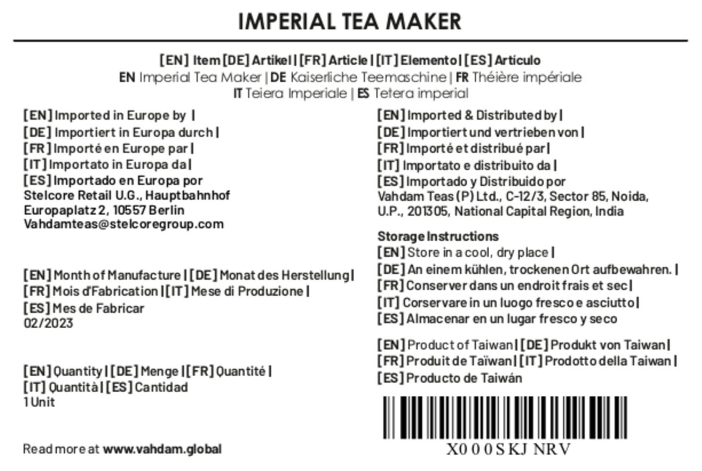 Imperial Tea Infuser Teapot & Smart Tea Maker - BPA-Free, Drain-Tap Technology | Easy Brew, Easy Clean | Loose Leaf Brewing - Stylish Design | 16oz