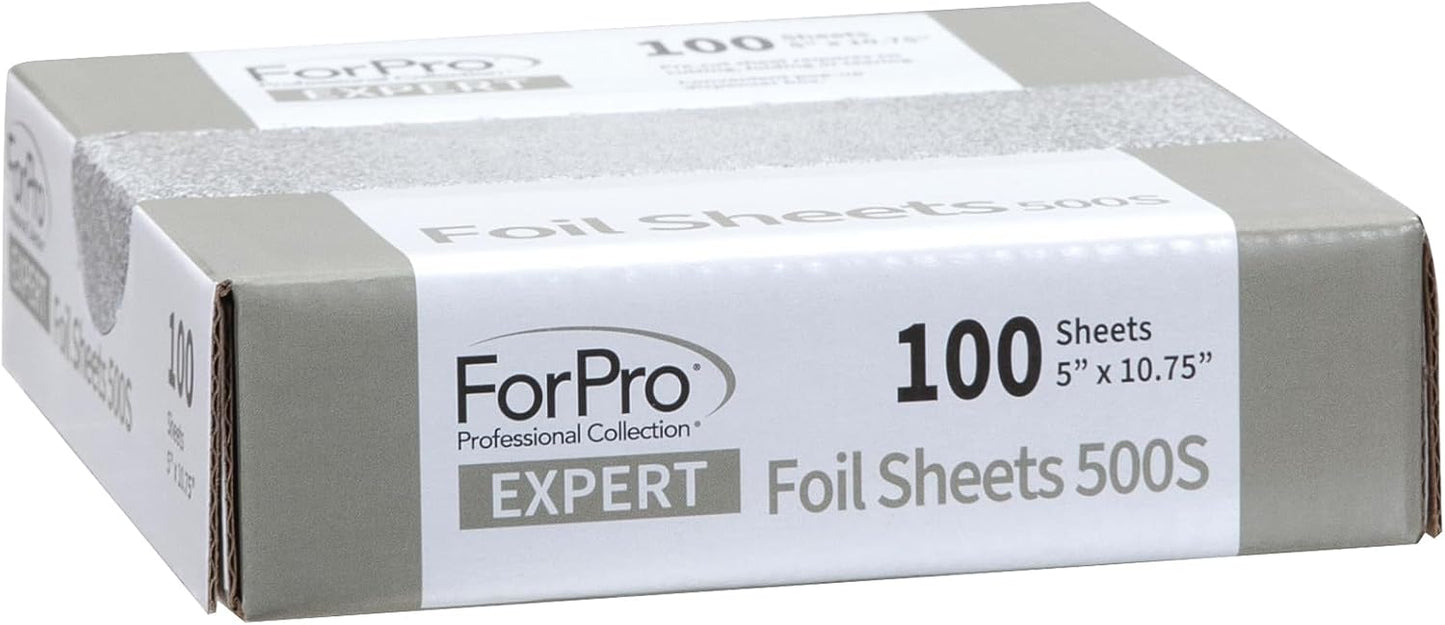 ForPro Expert Embossed Aluminum Foil Sheets 500S, Pop-Up Foil Dispenser, Hair & Food Safe, 5' W x 10.75' L, Pack of 2 (500-Count)