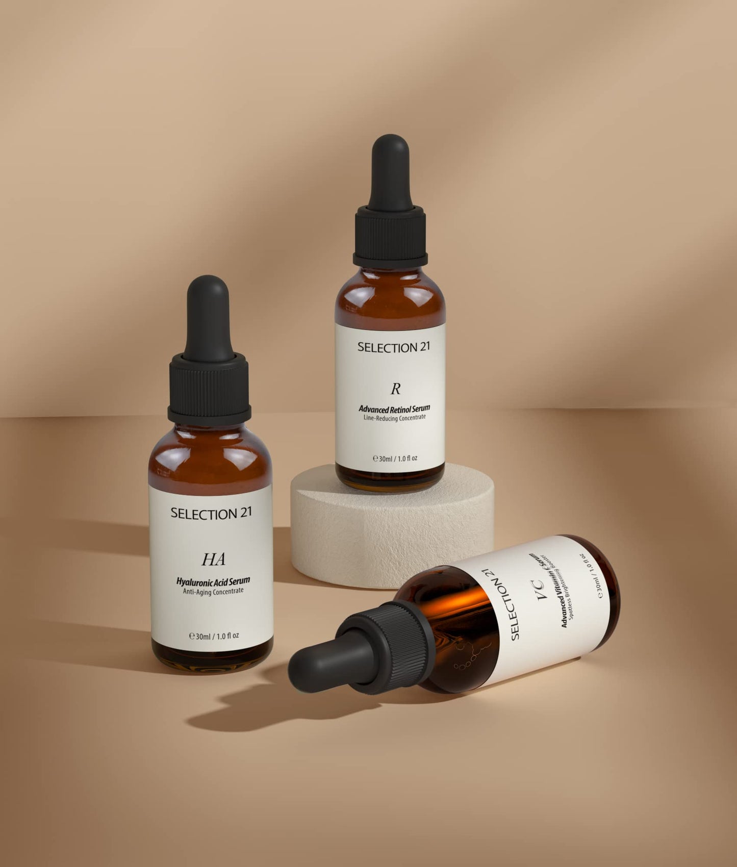 SELECTION 21 Advanced Hyaluronic Acid Serum for Face Anti Aging with 5% Hyaluronic Acid Complex, Hydrating Stem Cell Serum for Skin 1 Fl OZ.(pack of 1)