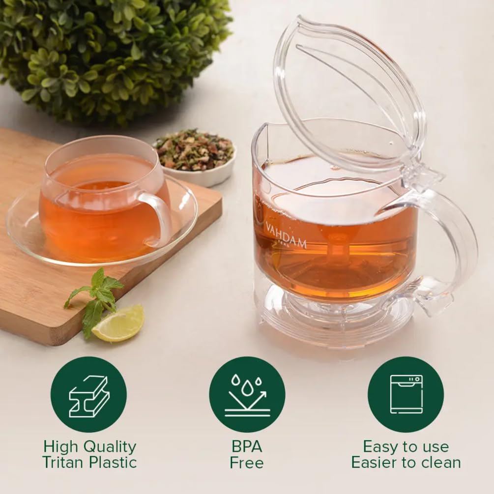 Imperial Tea Infuser Teapot & Smart Tea Maker - BPA-Free, Drain-Tap Technology | Easy Brew, Easy Clean | Loose Leaf Brewing - Stylish Design | 16oz