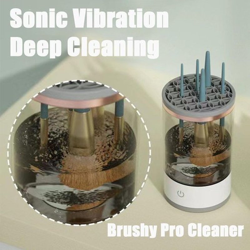 Beauty Swirl Cosmetic Brush Cleaner, The Cozy Luna Brush Cleaner, Makeup Brush Cleaner Machine, Electric Makeup Brush Cleaner, Automatic Makeup Brush Cleaner, for All Size Makeup Brush (2PCS)