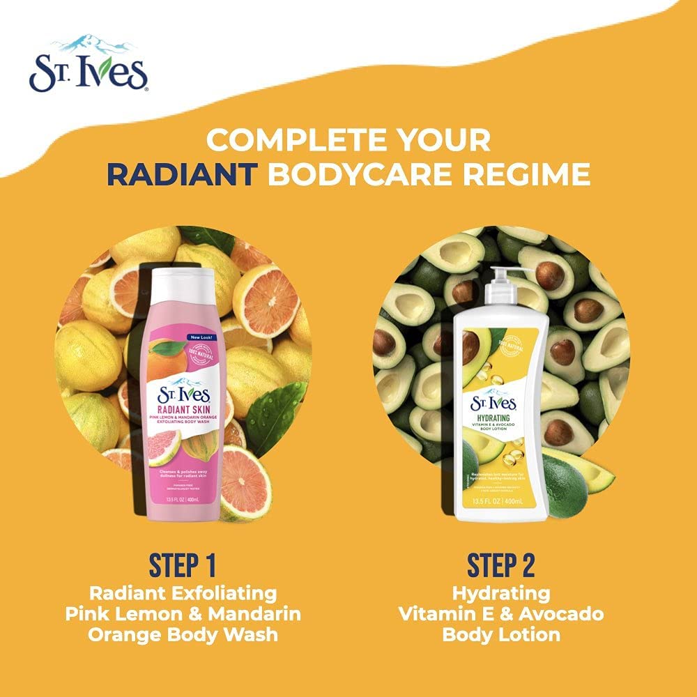 St. Ives Daily Hydrating Vitamin E & Avocado Body Lotion, 21 Ounce (Pack of 3)