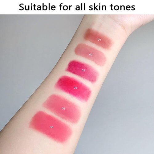 Korean Pudding Pot Blush-Lip Pudding Pot, Lip&Cheek Blurry Pudding Pot-5g, Pudding Pot Lip Tints, Buildable Lightweight, Multi-Use Soft Matte Finish Makeup Blush, Waterproof (05+06)