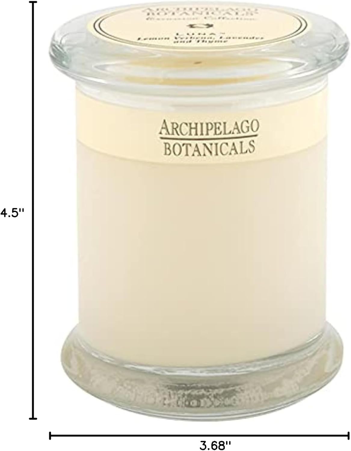 Archipelago Botanicals Kashmir Glass Jar Candle, Kashmir Vanilla, Orange Blossom and Sandalwood Scent, Lead-Free Candle Wicks, Burns Approx. 60 Hours (8.6 oz)