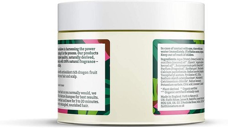 Faith in Nature Natural Dragon Fruit Hair Mask, Revitalising, Vegan & Cruelty Free, Parabens and SLS Free, For All Hair Type, 300ml