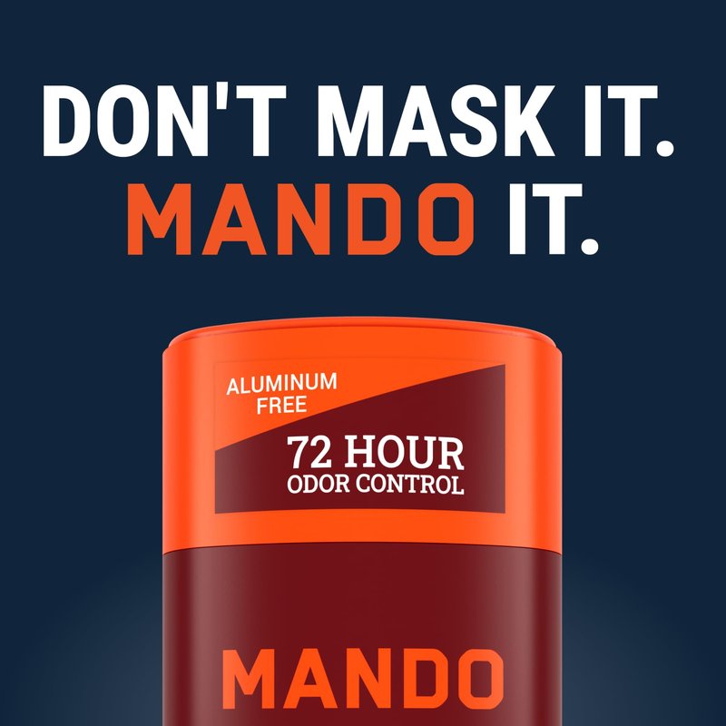 Mando Bourbon Leather Body Deodorant - 72 Hour Odor Control, Aluminum Free, Baking Soda Free - 3.0 Oz Tube and 2.6 Oz Solid Stick