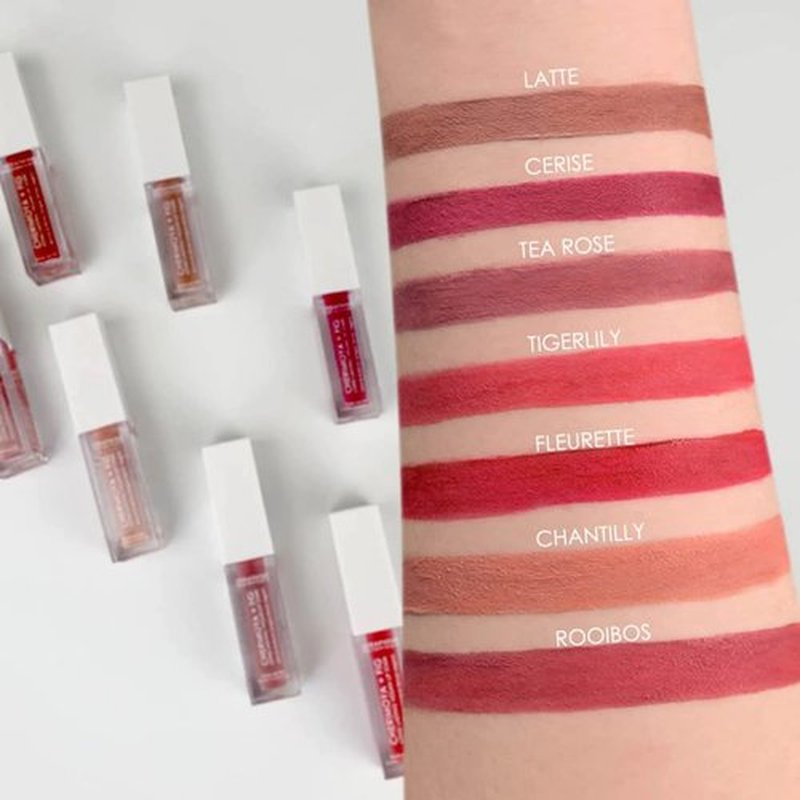 Seraphine Botanicals Long Lasting Vegan Lip Stain with Cherimoya & Fig Extracts - Lustrous Liquid Lipstick Intense Color Pigment High Impact Makeup Lip Cream Color Stick Balm for Women (Chantilly)