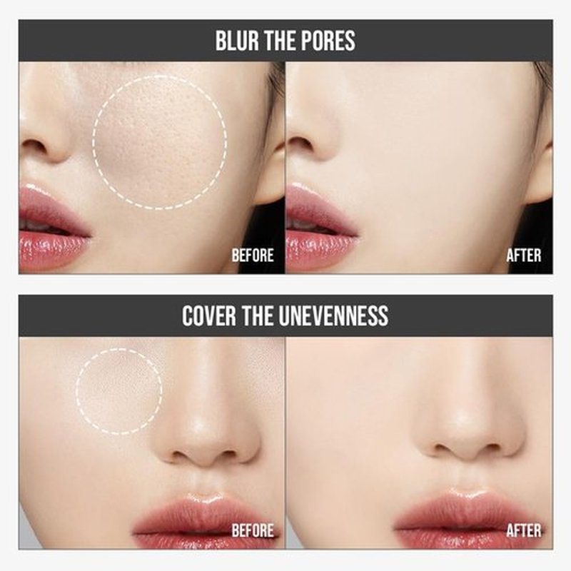 Finish Setting Pact - Blurs Pore & Fine Lines, Long-wearing, Matte Finish, Ideal for Oily Skin, Korean Makeup, 0.14 Oz. (03 Sand Beige, 0.14 Oz.)