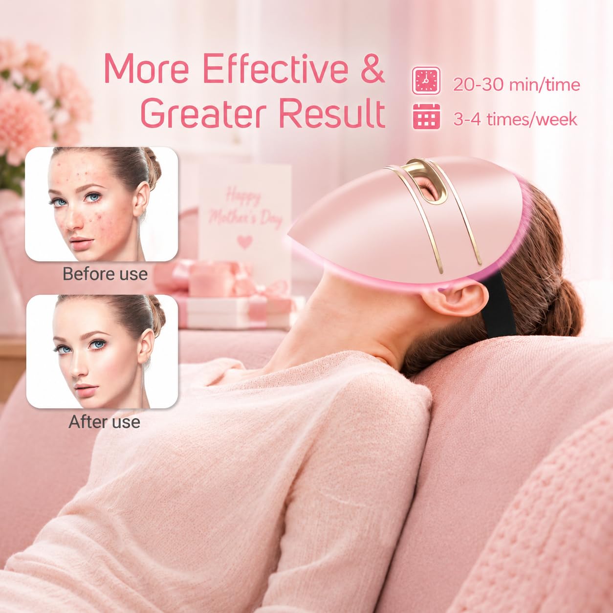 F FIWENE LED Light Therapy Facial Mask