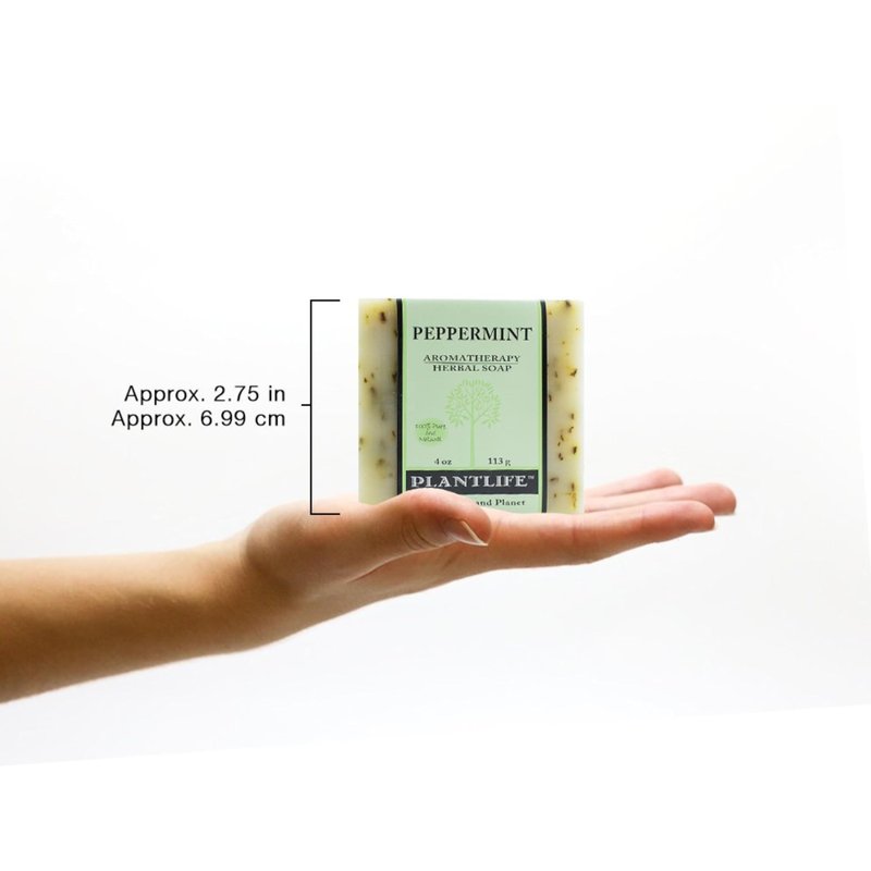 Plantlife Peppermint Bar Soap - Moisturizing and Soothing Soap for Your Skin - Hand Crafted Using Plant-Based Ingredients - Made in California 4oz Bar