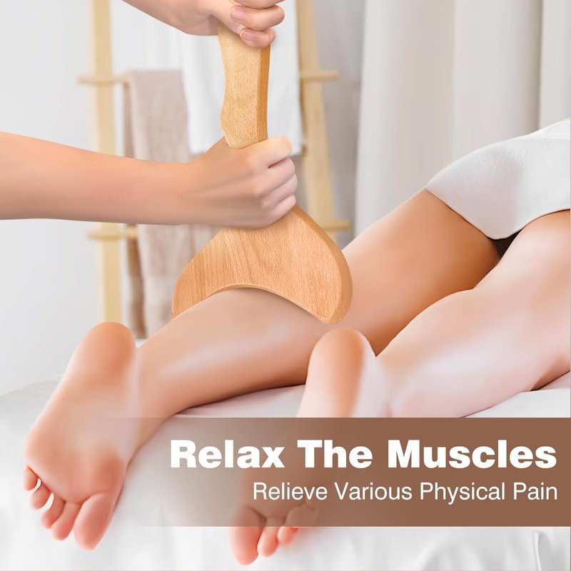 12-in-1 Wood Therapy Massage Tools - Lymphatic Drainage & Body Sculpting Kit | Wooden Massager for Muscle Pain Relief & Anti-Cellulite