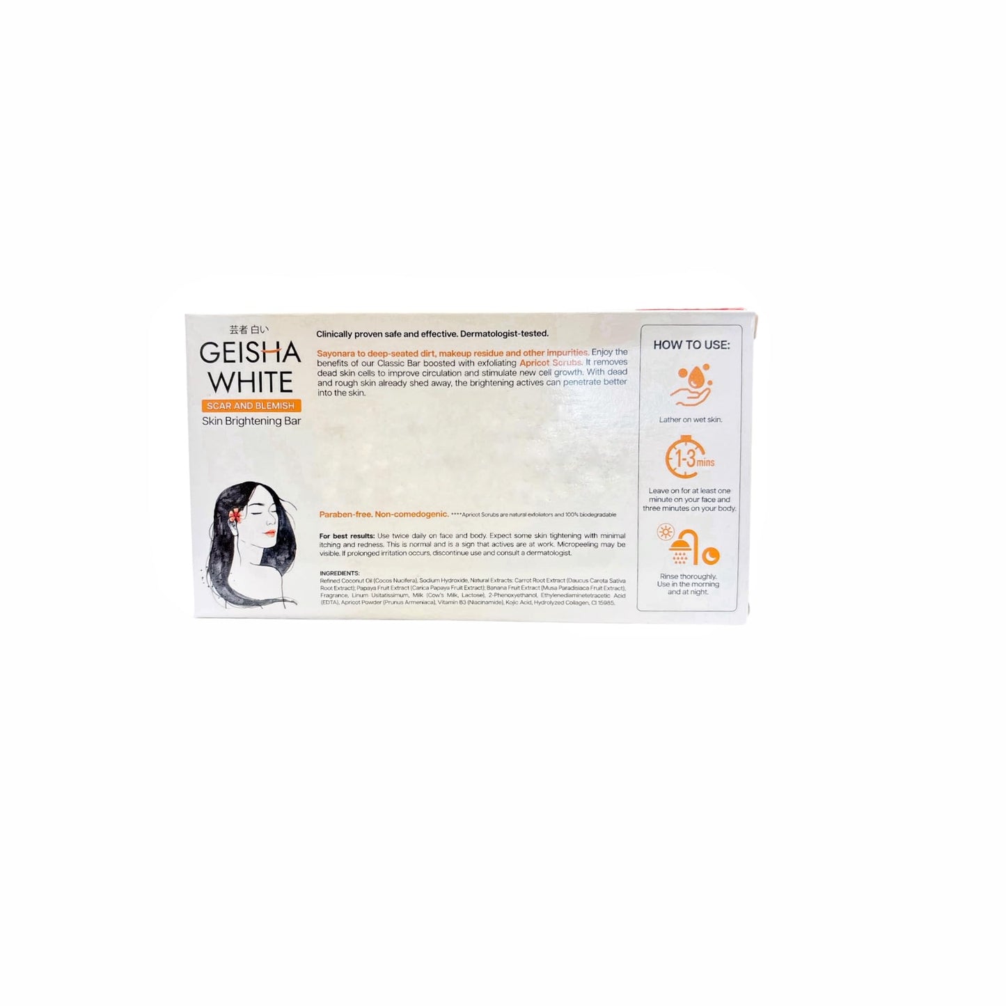 Geisha White Intense Skin Cleansing Bar - 3 bars x 65g
