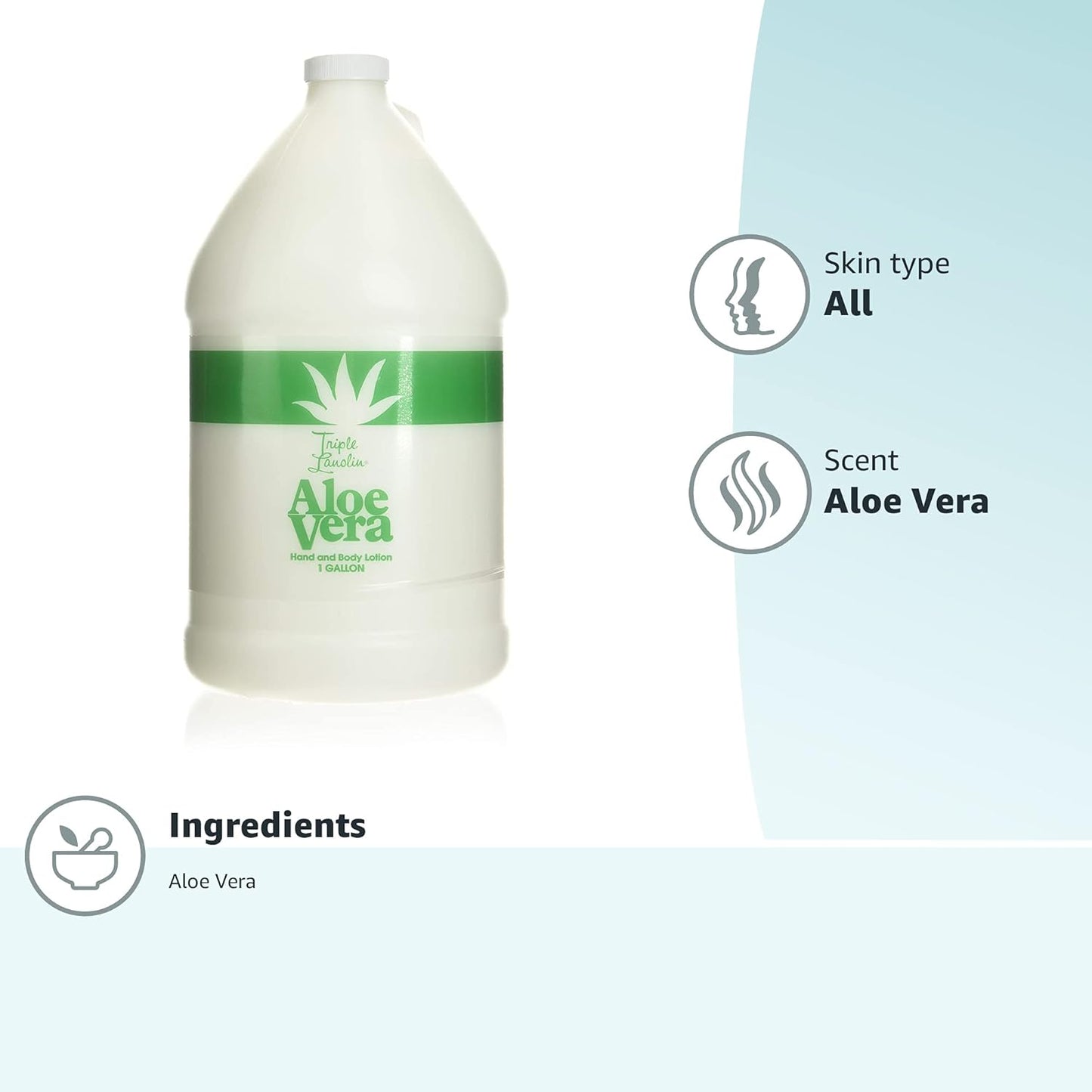 TRIPLE LANOLIN Aloe Vera Lotion,1 Gallon