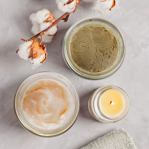 Tecohouse 4 oz Glass Jars with Lids, 16 Pack Clear Cream Jars with Lids, White Labels & Inner Liners, Empty Round Clear Slime Containers for Cream, Lotion-Clear