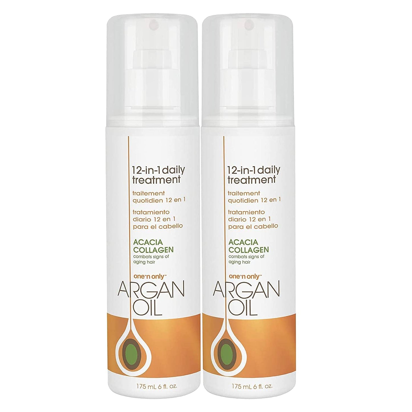 One N' Only Argan Oil 12-in-1 Treatment for Frizz Control & Moisture - 6 Fl Oz (2 Pack)