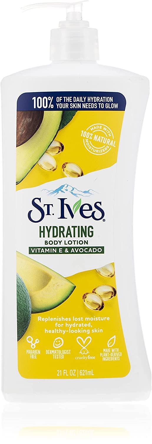 St. Ives Daily Hydrating Vitamin E & Avocado Body Lotion, 21 Ounce (Pack of 3)