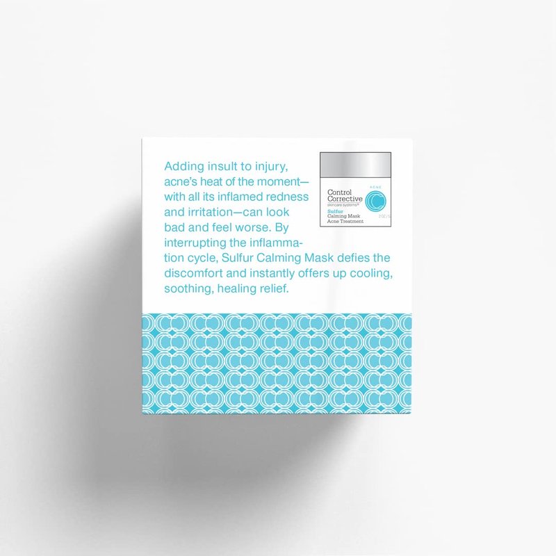 CONTROL CORRECTIVE Sulfur Calming Mask – 10% Sulfur with Aloe and Clay for Oil Control and Soothing Care, 2 oz