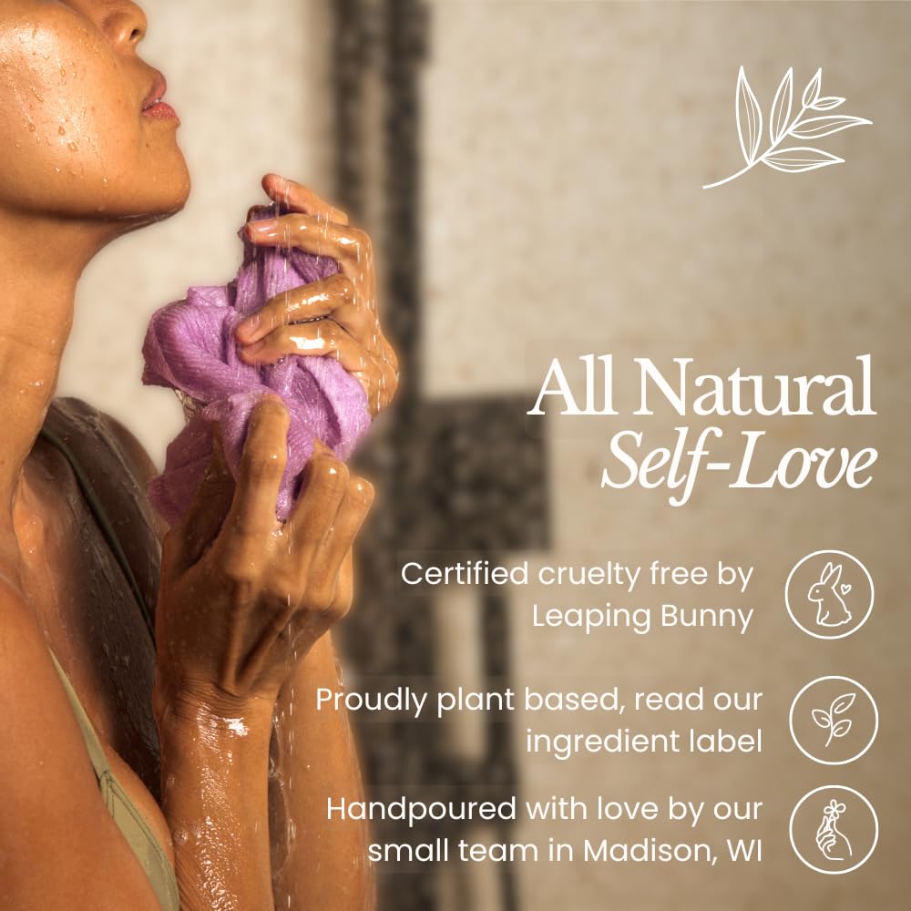 Bare Botanics 24oz Vanilla Hazelnut Coffee Sea Salt Body Scrub | Non-toxic, Vegan & Cruelty-free | Made in Madison, WI | Full Body Exfoliator & Hydrating Moisturizer with a Cute Wooden Spoon
