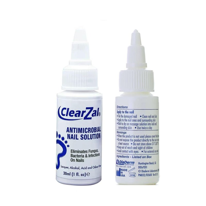 ClearZal Nail Care Liquid with Premium Glass Nail File, 1 Fl Oz, White