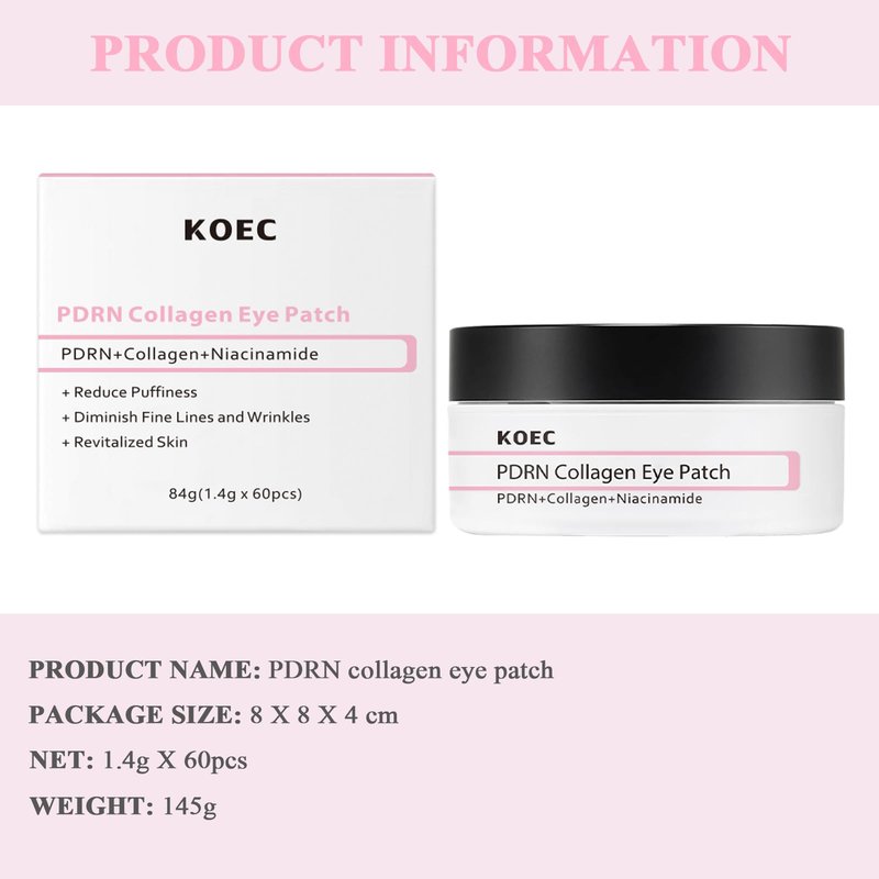 SHEEYOON Collagen Eye Patch 30 Pairs, Under Eye Patches with PDRN, Collagen & Niacinamide, for Puffy Eyes Dark Circles and Fine Lines Smoothing Skin Treatment