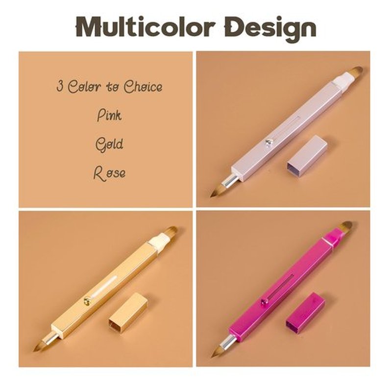 Lip Applicator Brush - 3 Pack Exquisite Professional Dustproof Retractable Lip Brush - Makeup Lipstick Lip Gloss Applicators (Pink Red Gold)