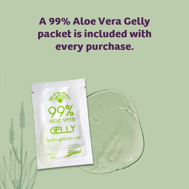 Lily Of The Desert Gelly Moisturizer 4 Oz - 99% Organic Aloe Vera Gel with Vitamin C, E, and A, After Sun Skin Care, Sunburn Relief