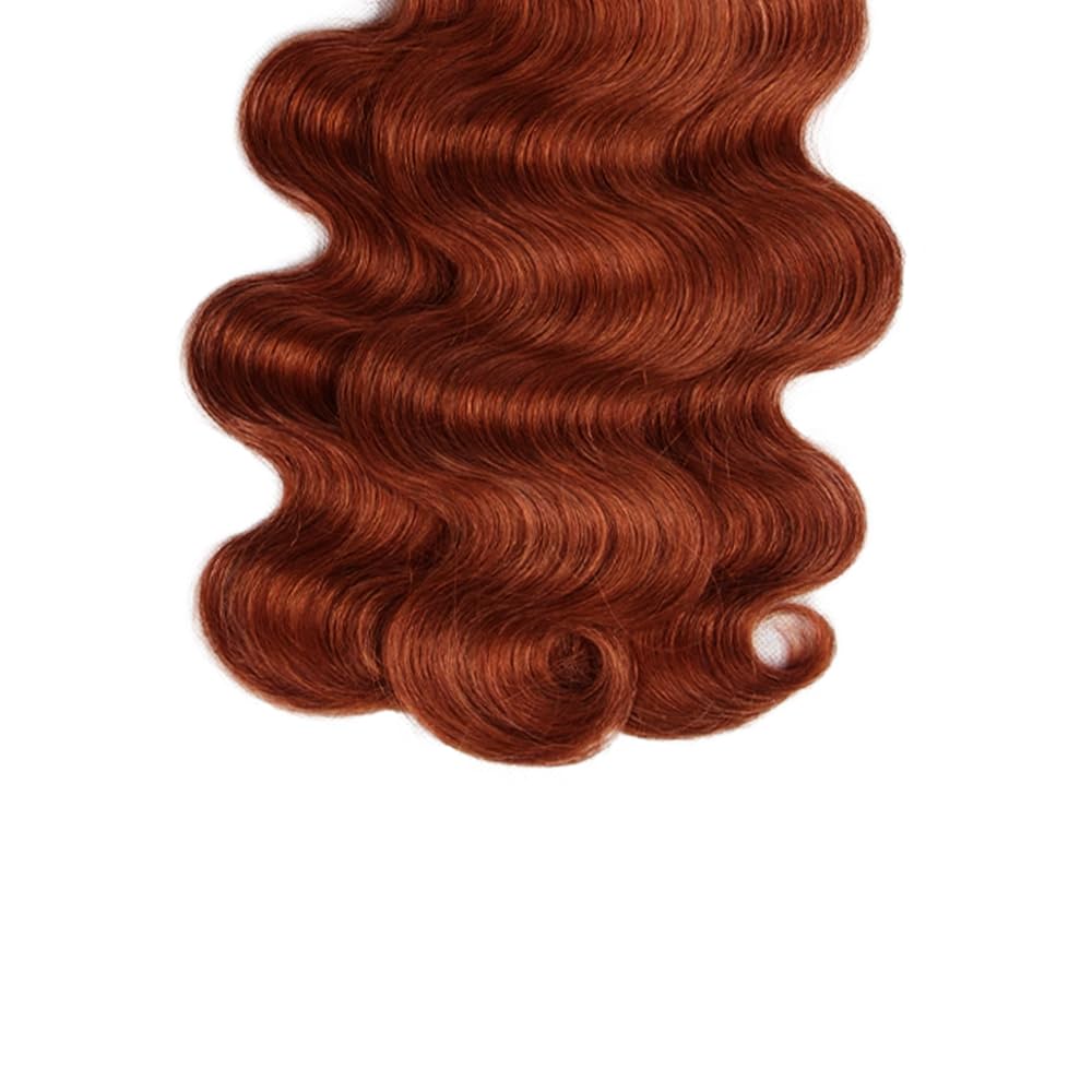 Reddish Brown Bundles Color #33 Bundles Human Hair 30 32 34 Inch 8A Grade Peruvian Virgin Hair 3 Bundles Color #33 Body Wave Bundles Human Hair Auburn Bundles Copper Red Human Hair Weave