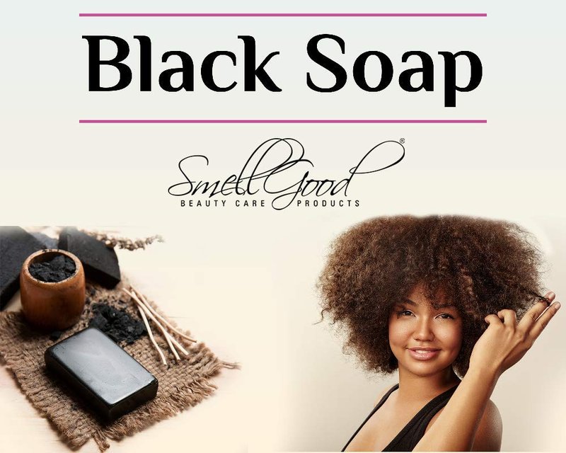 Smellgood African black soap 100% pure raw 5 lbs., 5 Pound